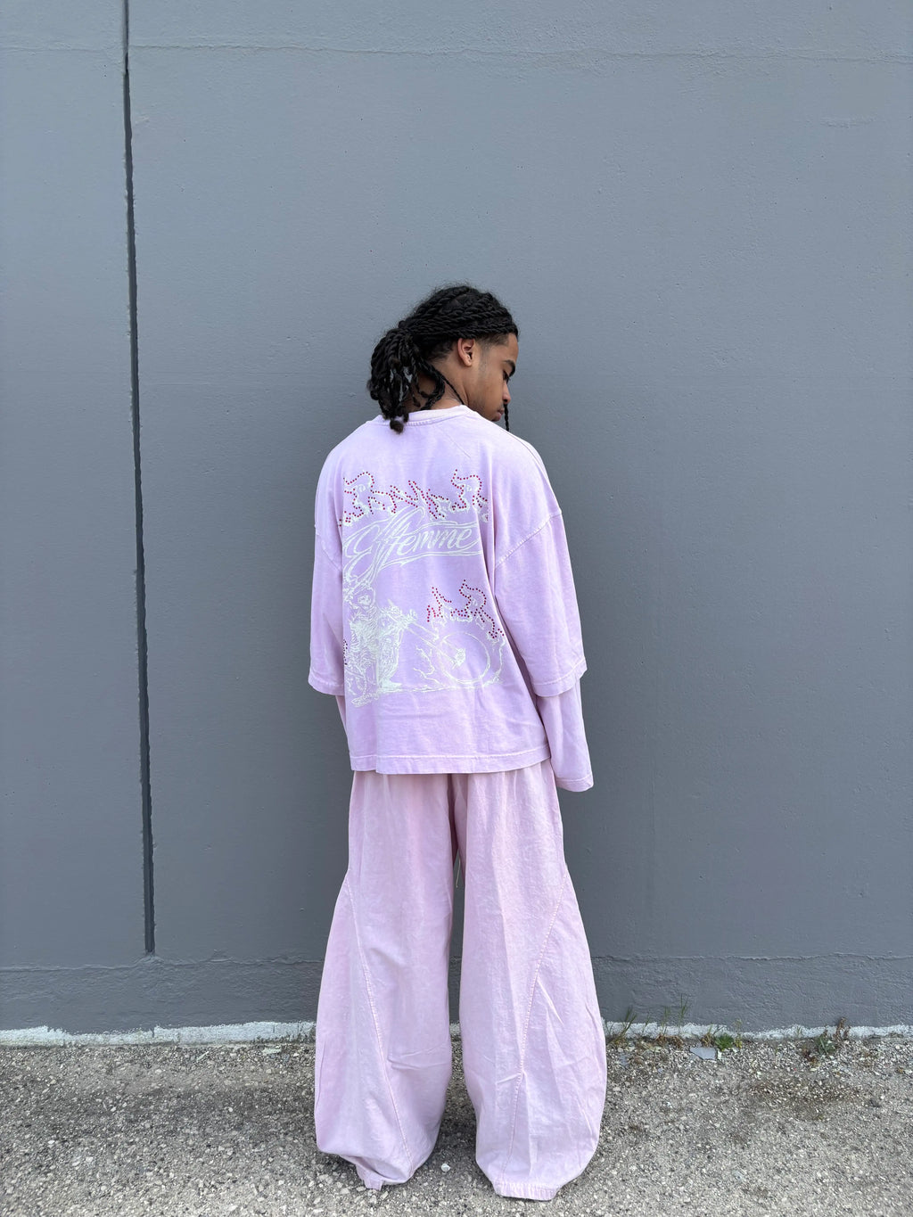 Runway Wide Pants Pink