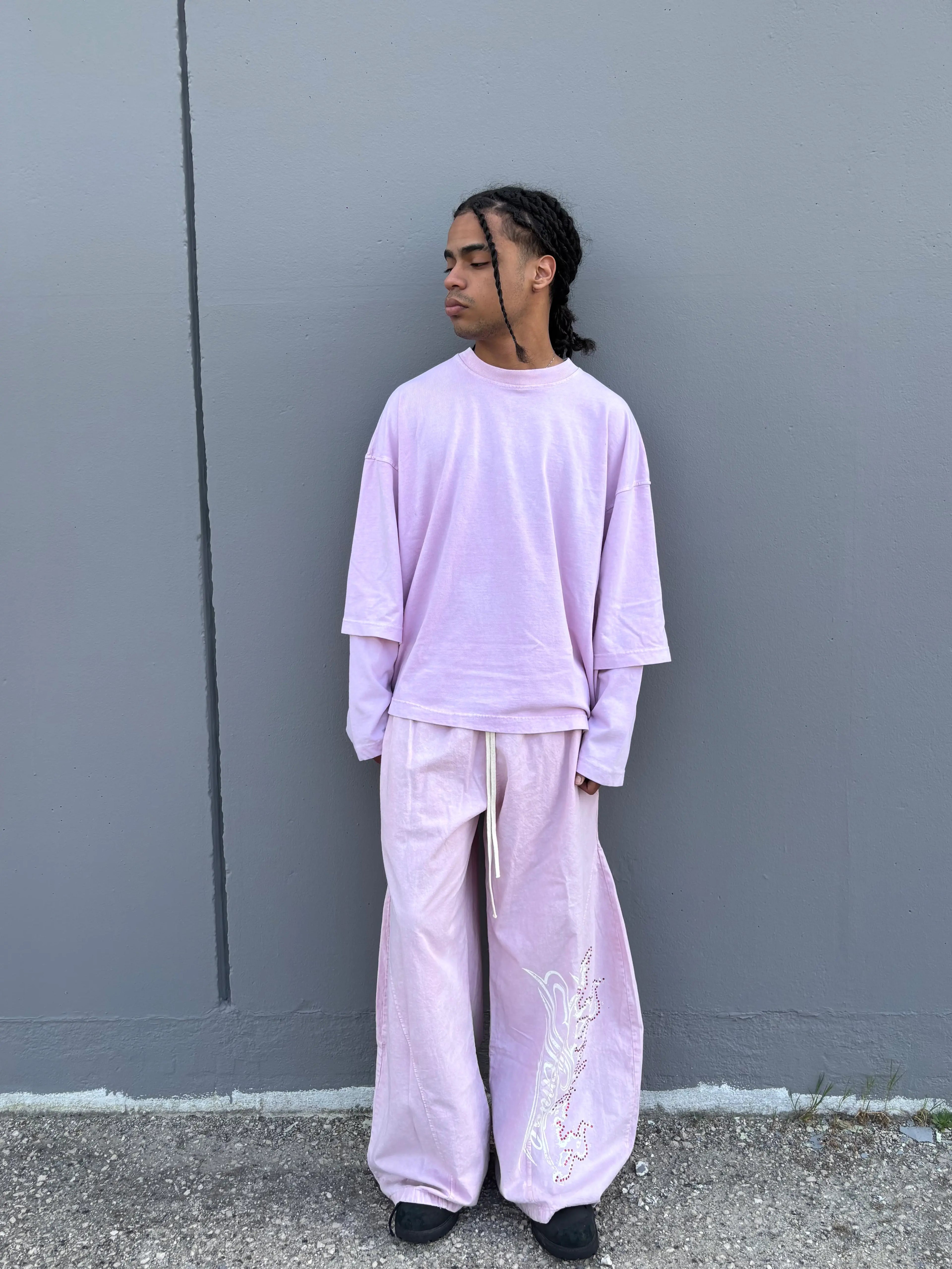 Runway Wide Pants Pink
