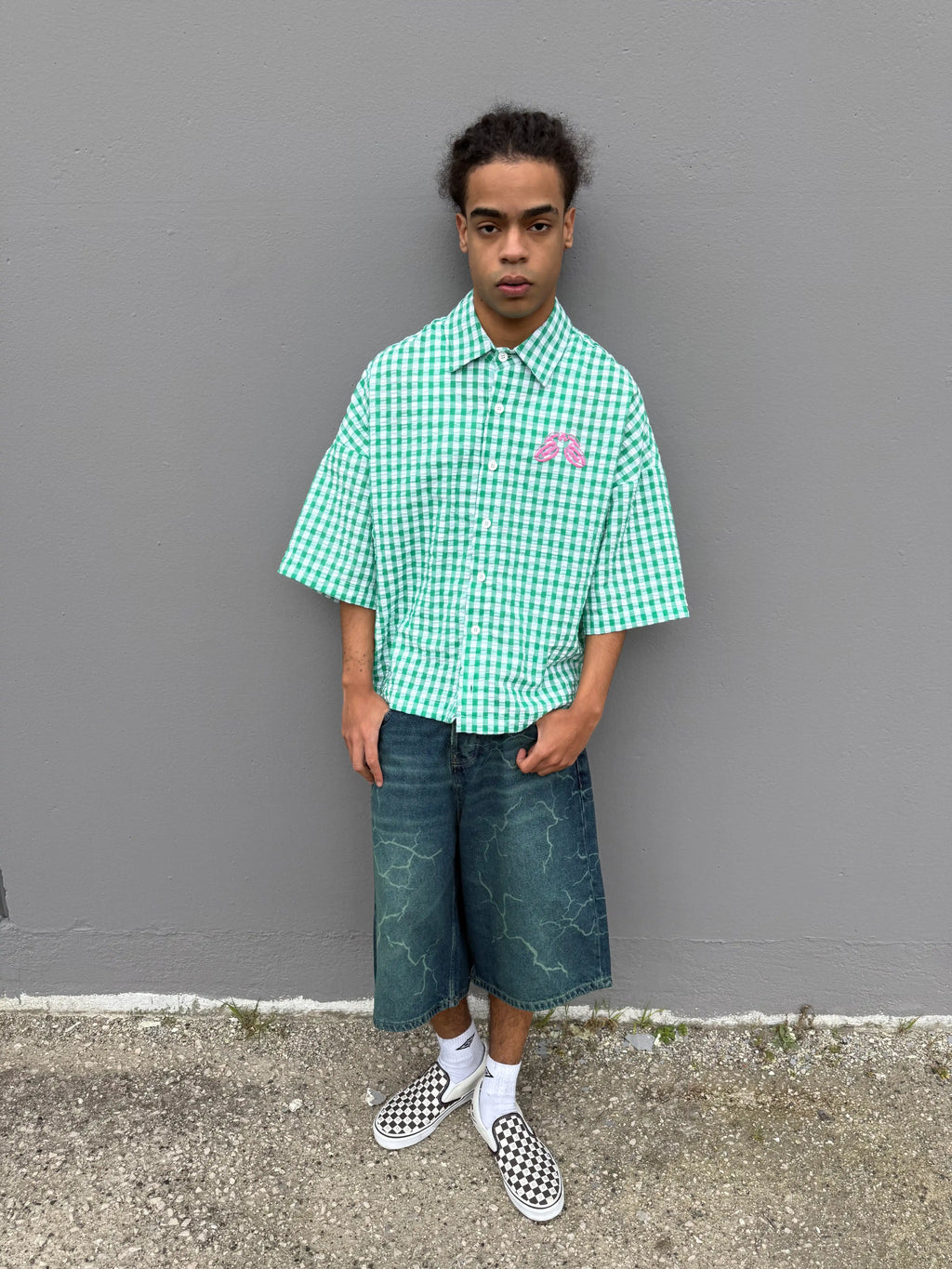 Shirt square green