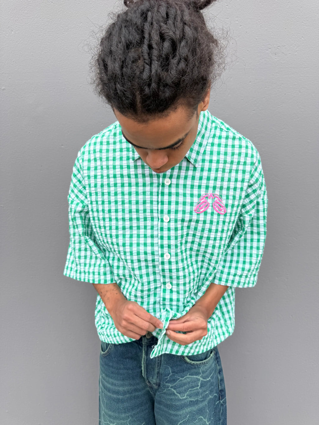 Shirt square green