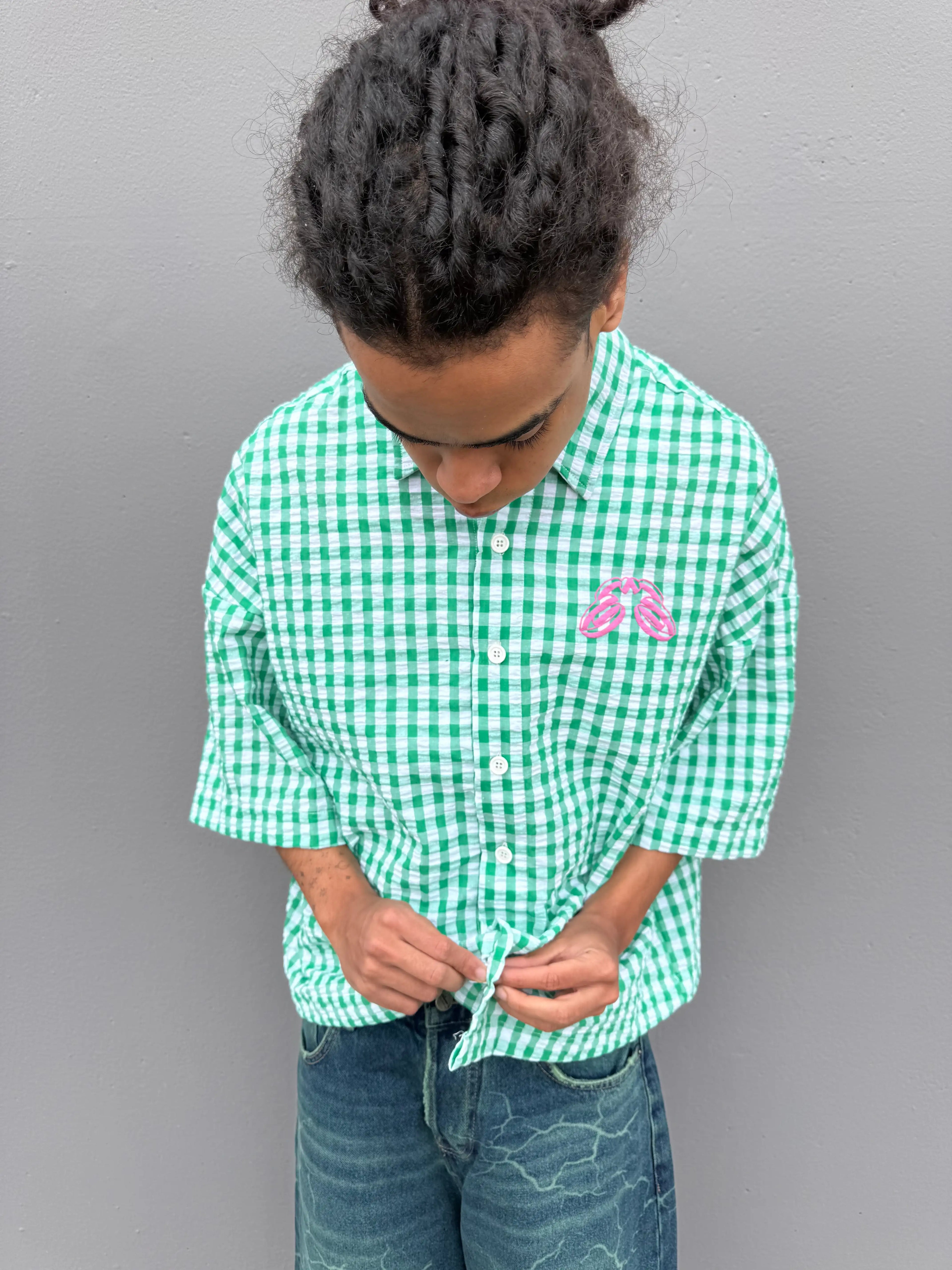 Shirt square green
