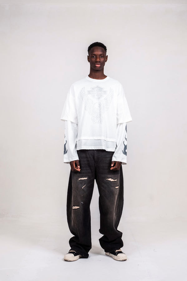 LONGSLEEVE DIAMOND EAGLE WHITE