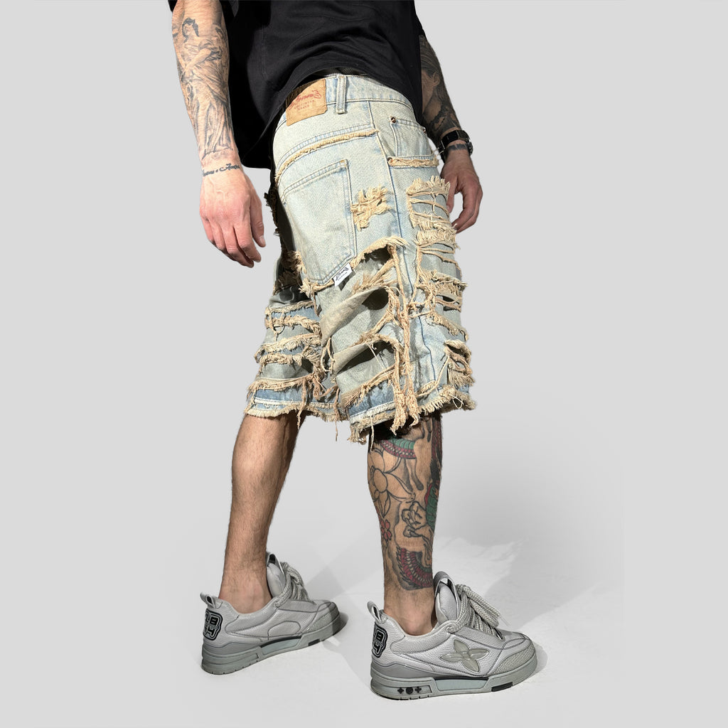 Short Double Denim 02 Vintage Wash