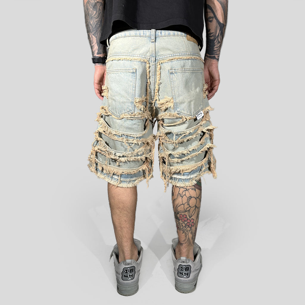 Short Double Denim 02 Vintage Wash