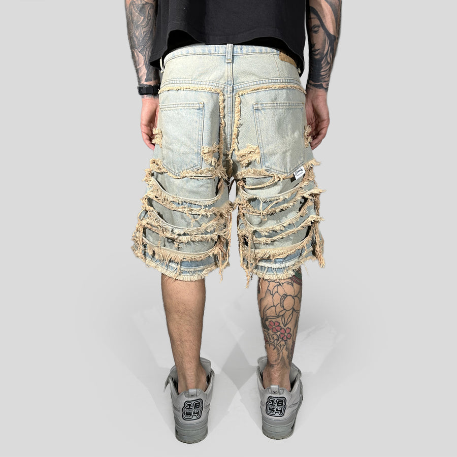 Short Double Denim 02 Vintage Wash