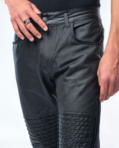 Black biker jeans Effemme Exclusive Lab