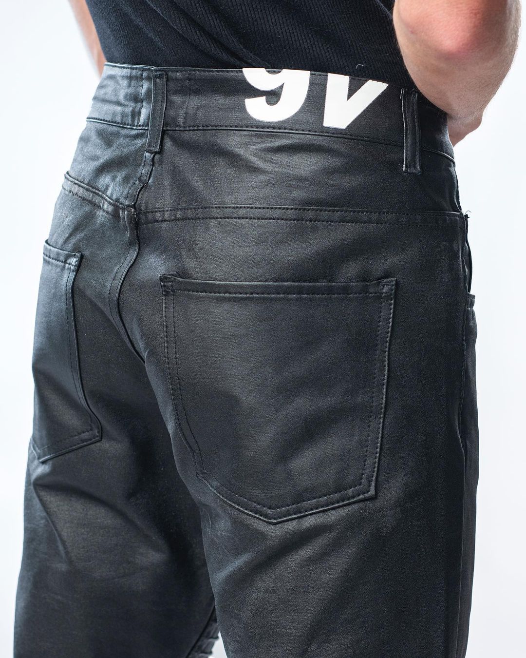 Jeans nero modello biker Effemme Exclusive Lab