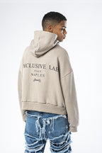 Sudadera beige con capucha y estampado Culture Effemme Exclusive Lab