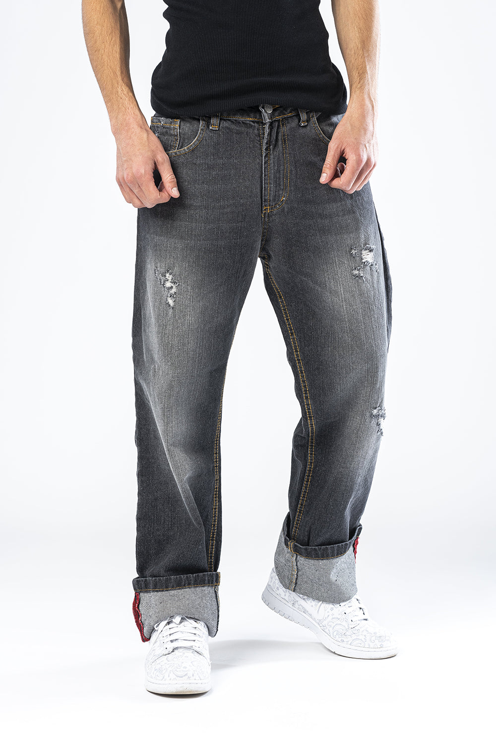 Effemme Exclusive Lab stonewash fit gray wash jeans