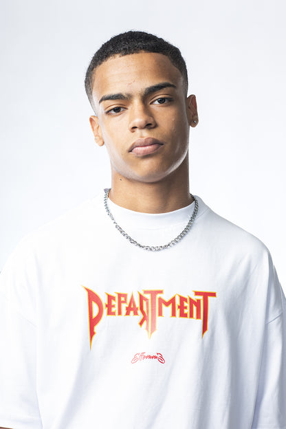 White T-shirt with Department print