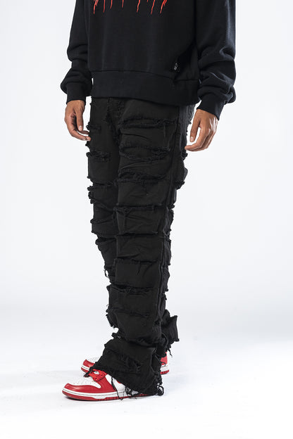Vaqueros negros de doble denim exclusivos Lab de Effemme
