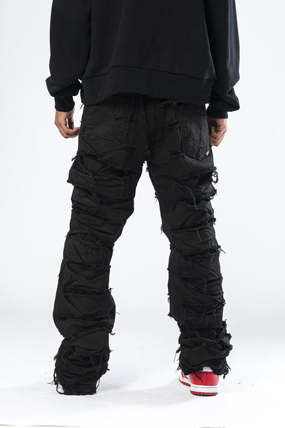 Vaqueros negros de doble denim exclusivos Lab de Effemme