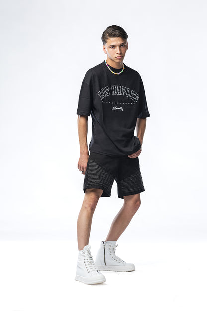 T-shirt nera con stampa Los Naples