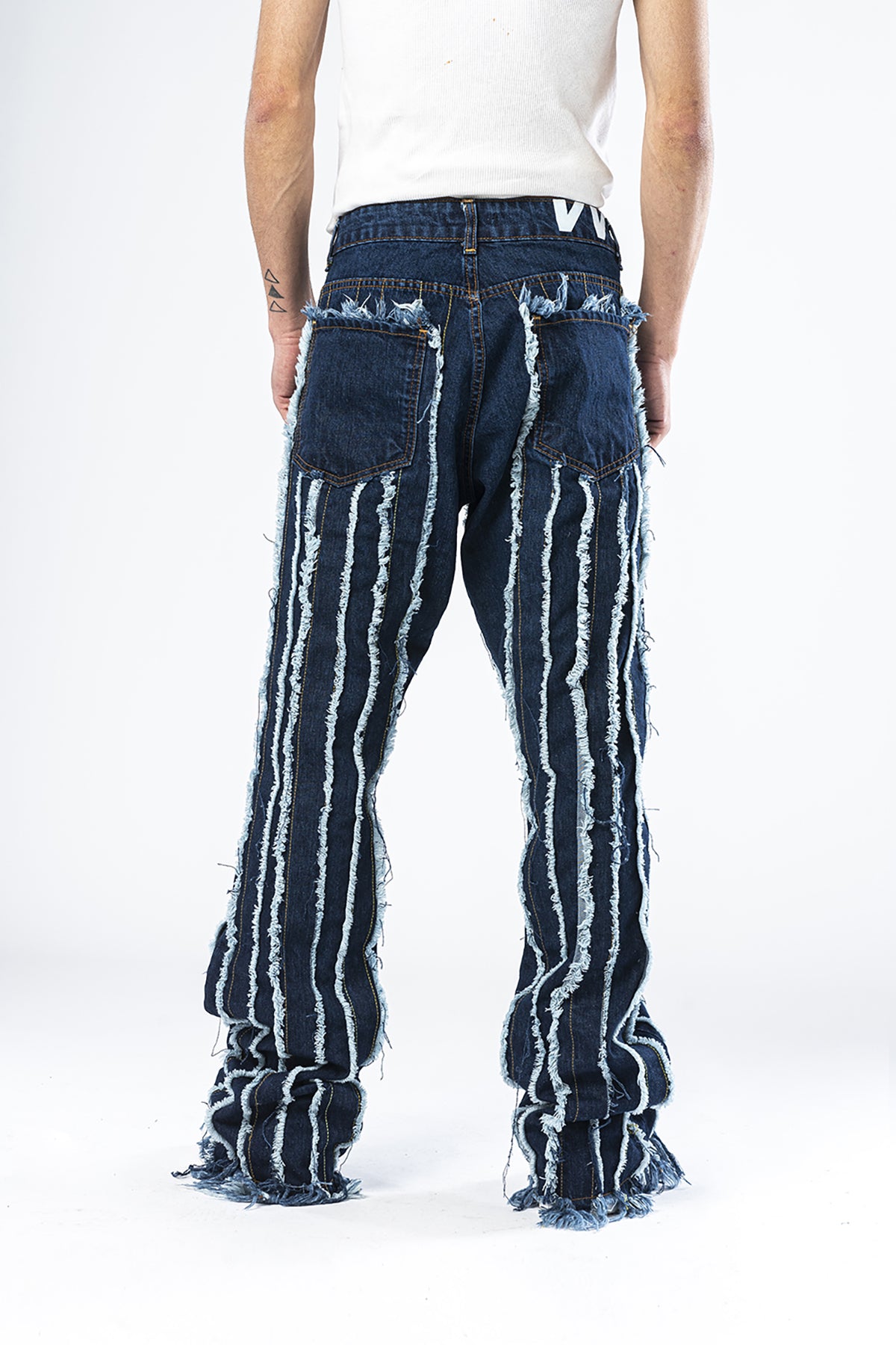Medium blue drip jeans with contrast stitching Effemme Exclusive Lab