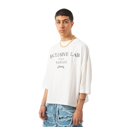 Cropped tee "Graffiti" White Effemme Exclusive Lab