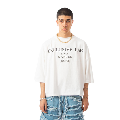 Cropped tee "Graffiti" White Effemme Exclusive Lab