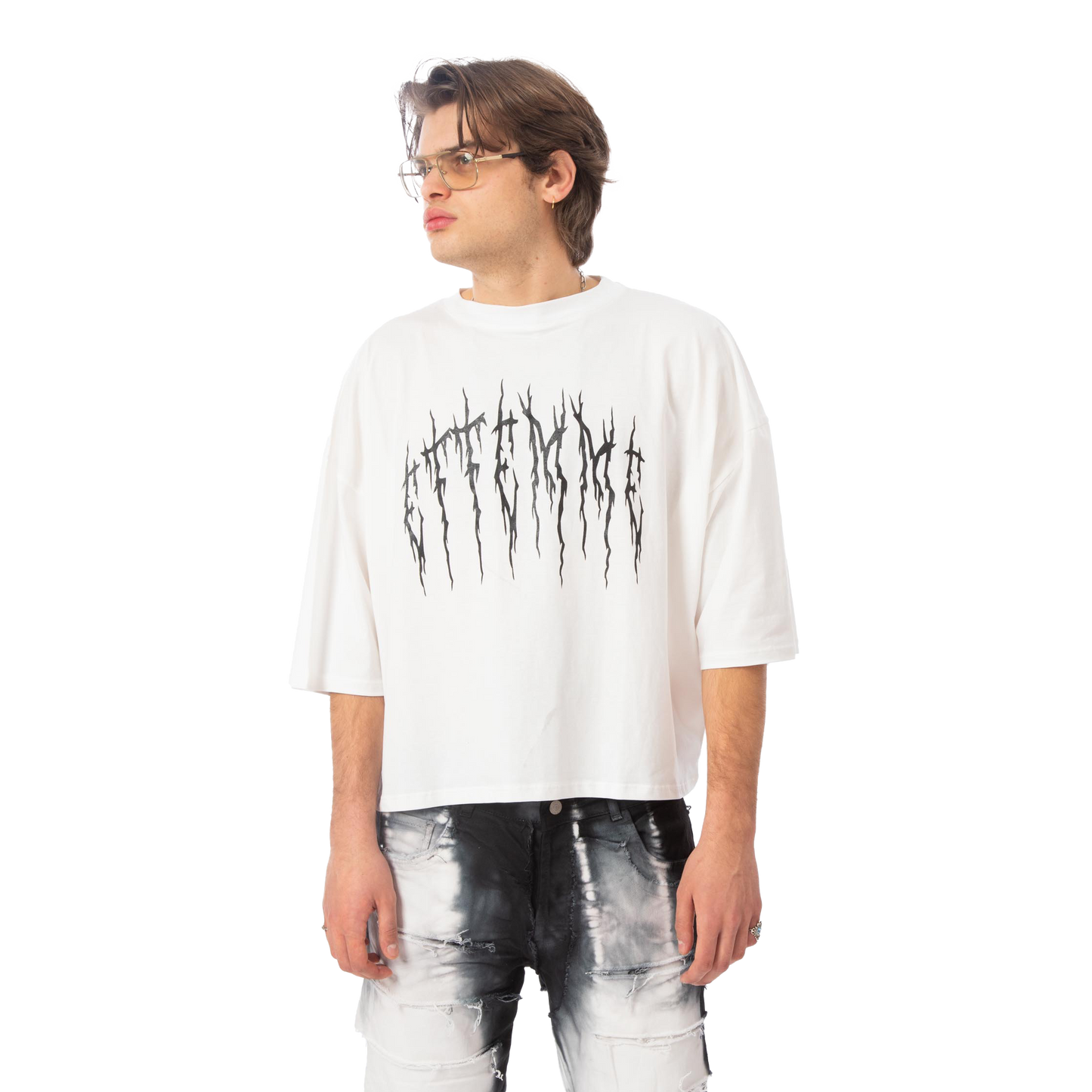Cropped tee "Wean" White Effemme Exclusive Lab