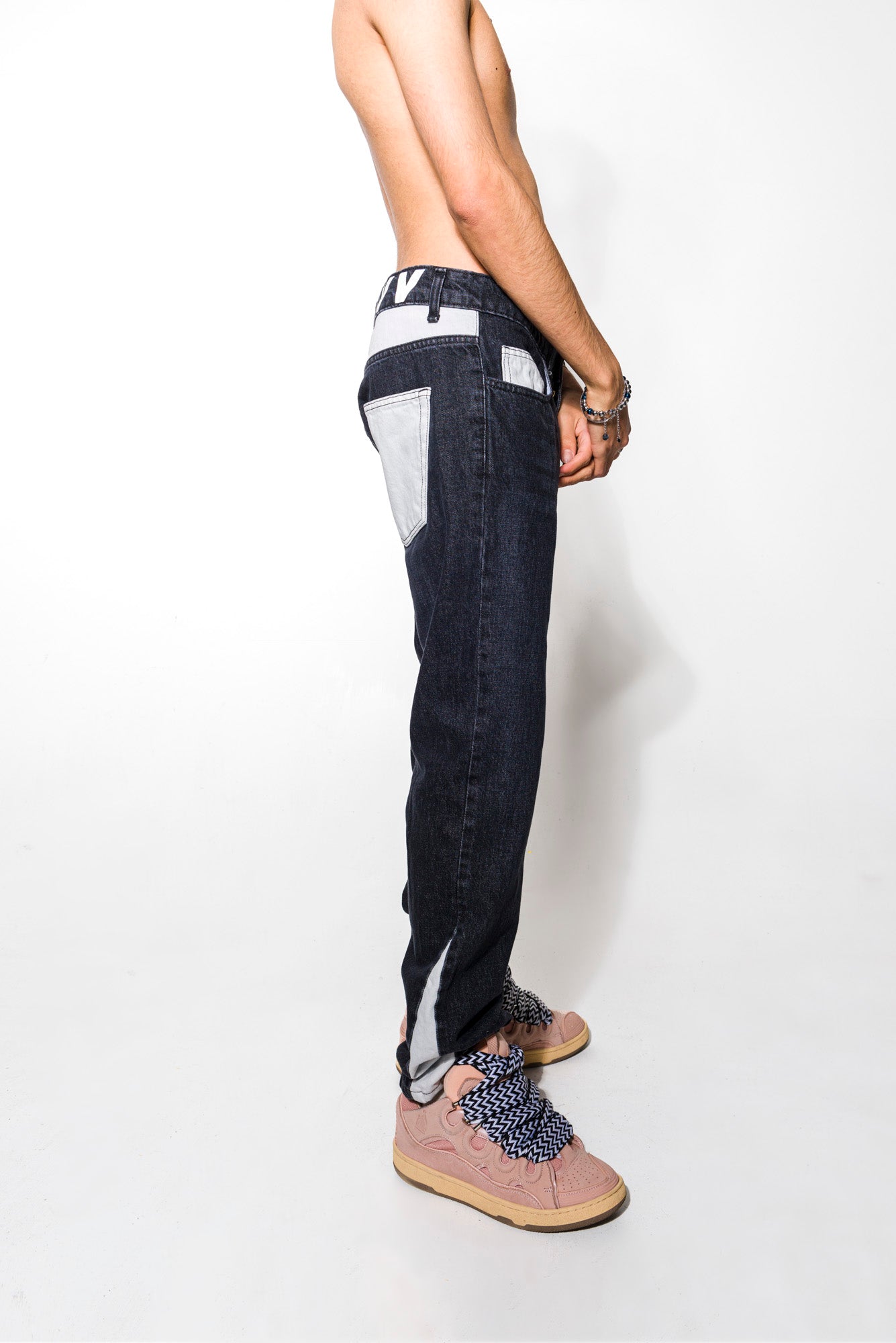 Jeans nero con tasca a contrasto Effemme Exclusive Lab